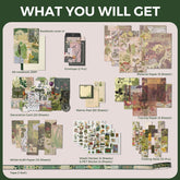 Scrapbooking Kit Warm Mail Series Cyan Looked at Wild Dome 123 PCS - Funto